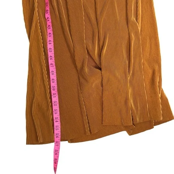 EUC Baltic Born Venus pleated maxi dress, gold mustard, size Xsmall - Picture 9 of 14